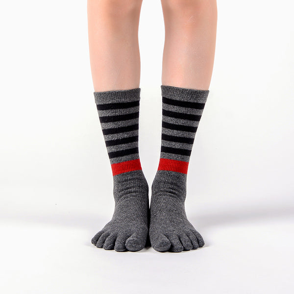 1-Pack Mid-calf Five-toed Sport Socks for Women